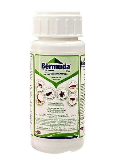 Bermuda Ew Haşere Öldürücü Sivrisinek Kene Pire Akrep Haşere İlacı 100 Ml