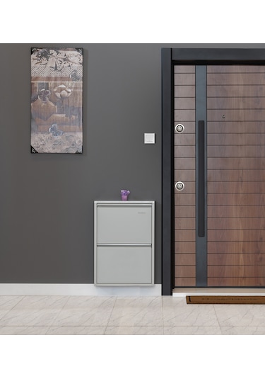 Kaser Metal 2 Li Metal Ayakkabılık Gri