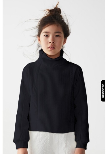 Xo Kids Kız Çocuk Angel Fermuarlı Hırka Ceket Siyah