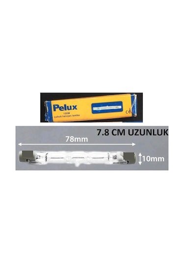 Pelux R7s Çubuk Halojen Ampul 150w 78mm