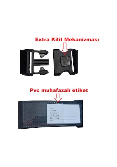 Tarix Valiz Kemeri Uzun Boy ,extra Kilitli Ve Etiketli 2 Adet Siyah