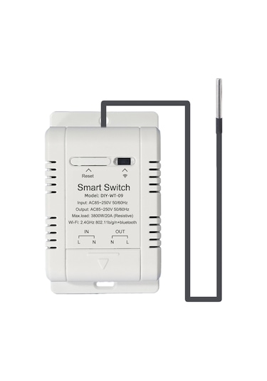 Vkemall Ewelink Akıllı Sıcaklık Kontrol Cihazı 20a - 2m Sensör, Uzaktan Erişim, Zamanlama, Alexa/google Uyumlu, Tarihsel Veri Takibi