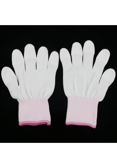 Homyl Beyaz Naylon Örme Pu Kaplamalı Muayene İş Eldivenleri S