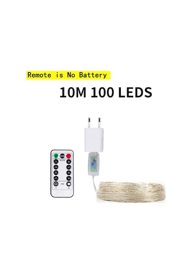 Sıcak Beyaz 30/100/200m Led Bakır Tel Dize Işıklar Sokak Peri Işıkları Garland 30m 300led Diğer