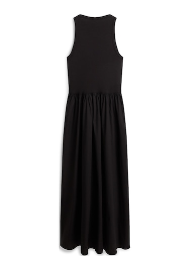 Tommy Hilfiger Gold Button Poplın Mıx Dress Kadın Siyah Elbise - Ww0ww49628
