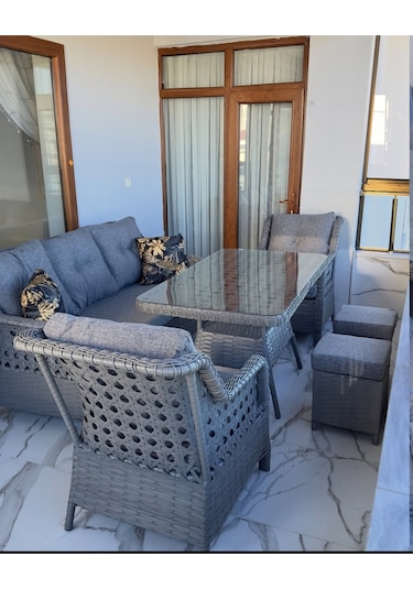 Sercangarden 3kişilik Salincak Hediyeli Rattan Bahçe Takımı Oturma Grubu 3'lü - 7 Kişilik Gri Sercangarden 3kişilik Salincak Hediyeli Rattan Bahçe Takımı Oturma Grubu 3'lü - 7 Kişilik Gri