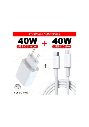 Qwq40w Pd Hızlı Şarj Cihazı - İphone 11/12/13/14/15/16 Pro Max Uyumlu Şarj Kablosu Ildistribütör Garantili