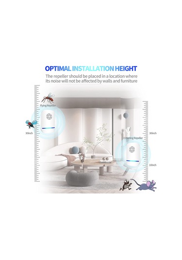 Xindoker Elektrikli Ultrasonik Sivrisinek Kovucu - 100-150 M² Kapsama Alanı, Tekli, Abs Plastik, Hediyelik Kutuda