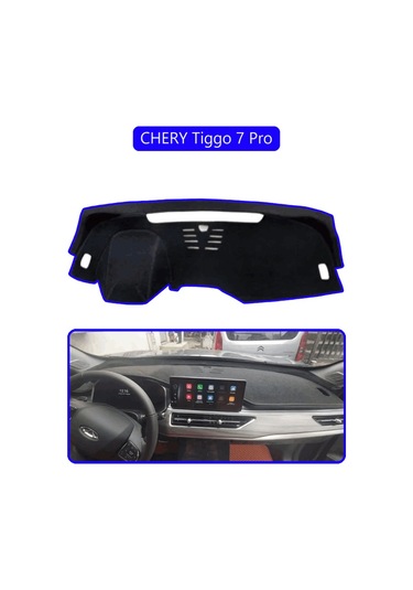 Chery Tiggo 7 Pro Torpido Koruma Halısı Mavi Kenar