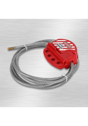 Geeroyoo Stok Durumu Güvenlik Kablosu Kilit - 4mm Paslanmaz Çelik, 4 Anahtar Delikli, Etiketli, Kimyasal-elektrik Endüstrisi İçin 1.8m Uzunluk