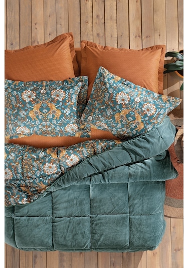 Yataş Bedding Madie Çift Kişilik Triola Set Zümrüt Yeşili Yeşil