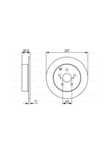 Toyota Uyumlu Verso 1.6 2009-2017 Bosch Arka Disk 2 Adet