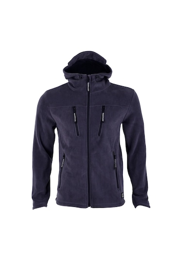 Ghassy Co. Tactical Army Erkek Polar Kapşonlu Ceket Siyah