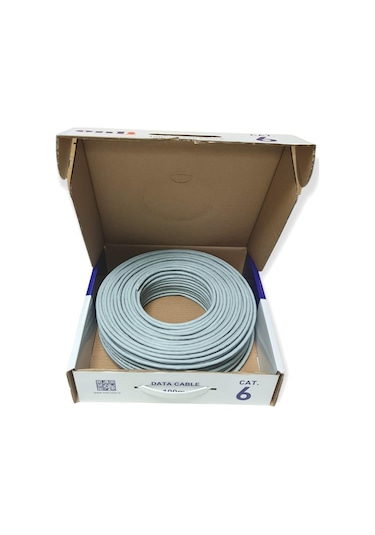 Onli 24AWG UTP CAT6 Network Kablosu Gri 100Mt Yerli Üretim