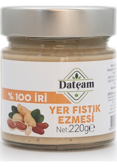 % 100 İri Yer Fıstığı Ezmesi Şekersiz 220gr