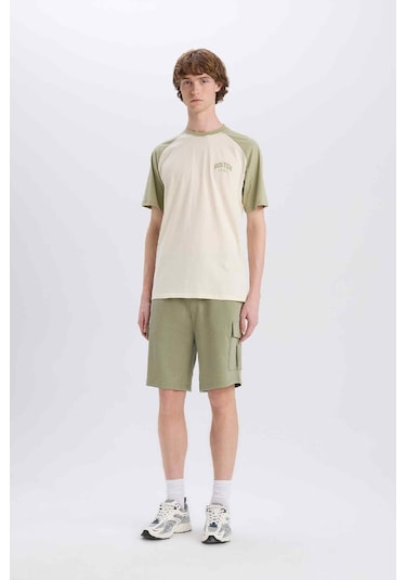 DeFacto Regular Fit Beli Bağcıklı Kargo Cepli Şort D9494AX25SMKH373