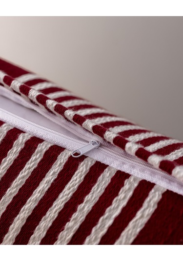 Madame Coco Virlet Kırlent Kılıfı - Kırmızı/bej - 45x45 Cm Kırl0000000073