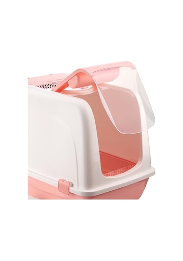 Mikopet Büyük Kapalı Kedi Tuvaleti Mor