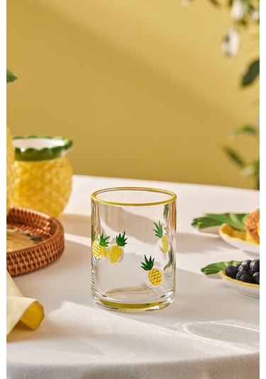 Karaca Pineapple Meşrubat Bardağı 420 Ml Sarı
