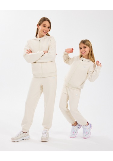Skechers G Essentials Fullzip Hoodie Sweatshirt Büyük Kız Çocuk Offwhite Sweatshirt Sk232219-102 BEYAZ