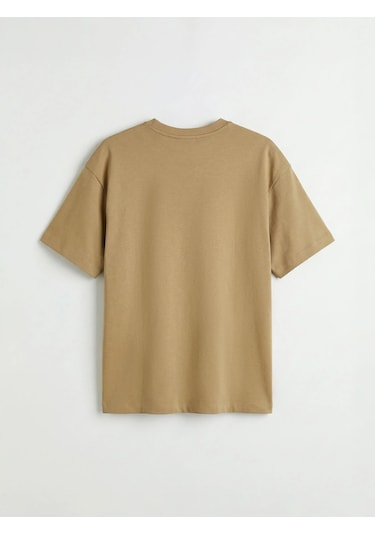 Lc Waikiki Sarı %100 Pamuk Loose Fit Basic Soft Touch Tişört