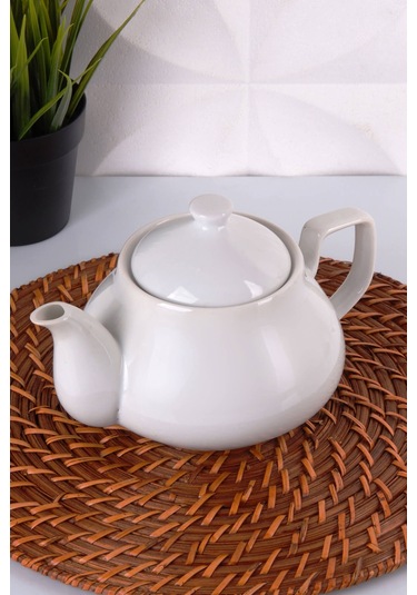 Beyaz Porselen Demlik Üstü