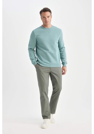 DeFacto Regular Fit Normal Kesim Yazlık Düz Paça Chino Kanvas Pantolon D7349AX25SPKH398