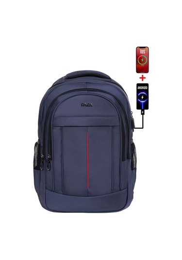 Dada Lacivert Okul Çantası Geniş İç Hacim Yandan Cepli Uzun Ömürlü Sağlam Ortaokul - Lise - Üniversite