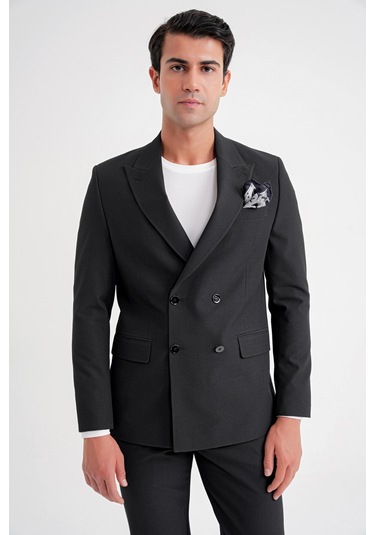 C 719 Ceket Comfort Siyah-1 Siyah