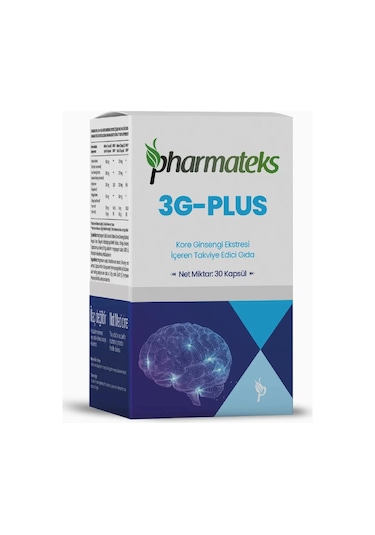 3g Plus 30 Kapsül Kore Ginsengi Eki, Pharmateks