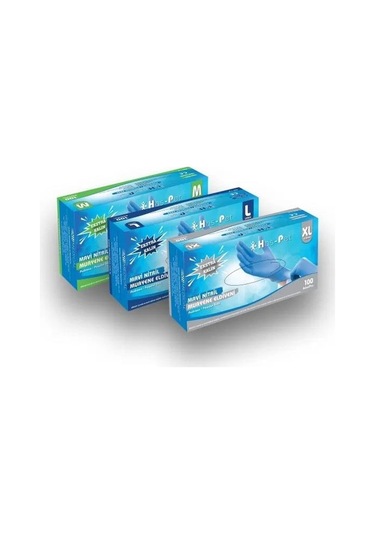 Haspet Mavi Nitril Pudrasız Ekstra Kalın Eldiven