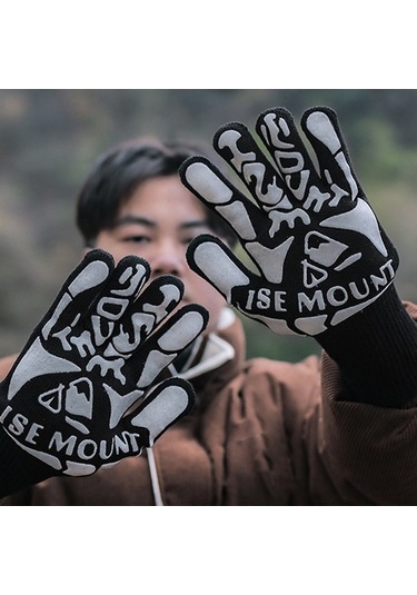 Pazly Dış Mekan Eldiven, Siyah-beyaz Pamuklu, 32,5 Cm Uzunluk, El Koruma Eldiveni