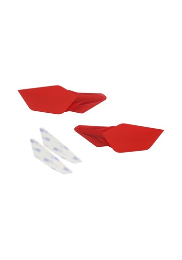 Geeroyoo Honda, Suzuki, Yamaha, Kawasaki, Bmw İçin Motor Sporları Gp Aerodinamik Kanatçıklar - Abs, Kırmızı, 2'li Set
