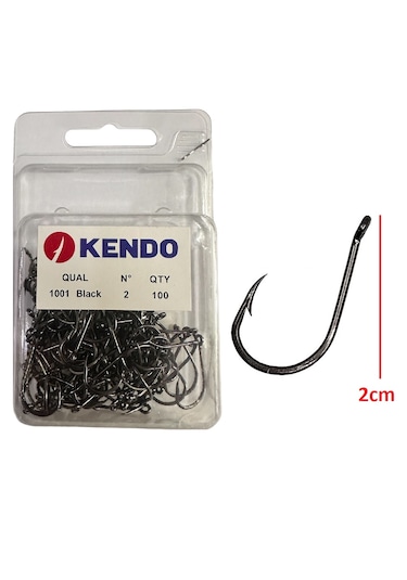 Kendo 1001 Black Nikel Delikli İğne No:2 100 Adet