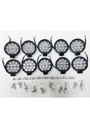 Replax 10 Adet 14 Led Yuvarlak Off Road Sis Farı Sis Lambası Çalışma Lam