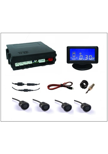 Unique Lcd Ekranlı Park Sensör 19mm Mat Siyah Sensör Uyumlu