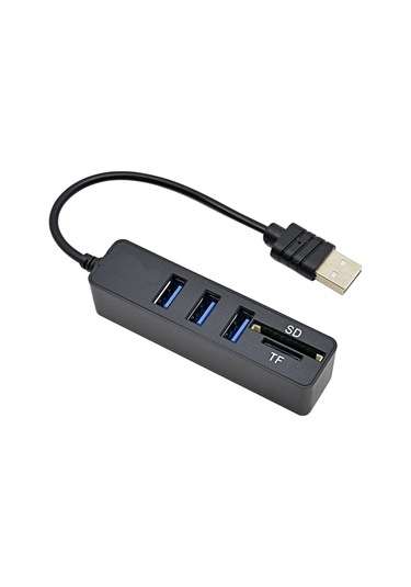 3 Port Usb 3.0 Çoklayıcı 2 İn 1 Hub Sd Tf Kart Okuyuculu 480 Mbps