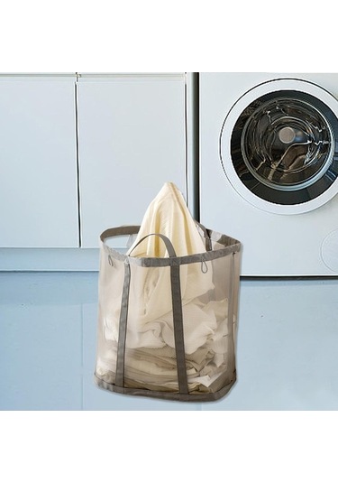Pazly Suntek Gri Katlanır Çamaşır Sepeti - Basit Ve Pratik Kirli Çamaşır Deposu Diğer