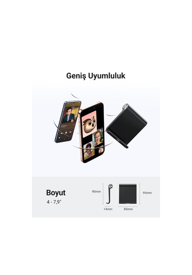 Ugreen Çok Amaçlı Masaüstü Telefon Standı, Siyah, 50747