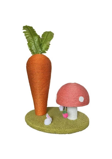 Suntek Havuç Kedi Tırmalama Direği Eziyet Pençeleri Mantar-40x30x40cm