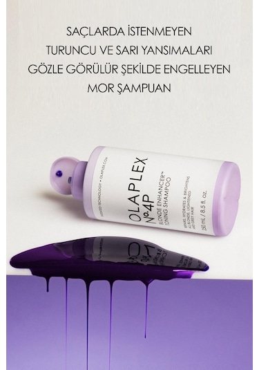 Olaplex Nº.4p Blonde Enhancer Toning Shampoo - Renk Koruyucu & Bağ Güçlendirici Mor Şampuan 250 ML
