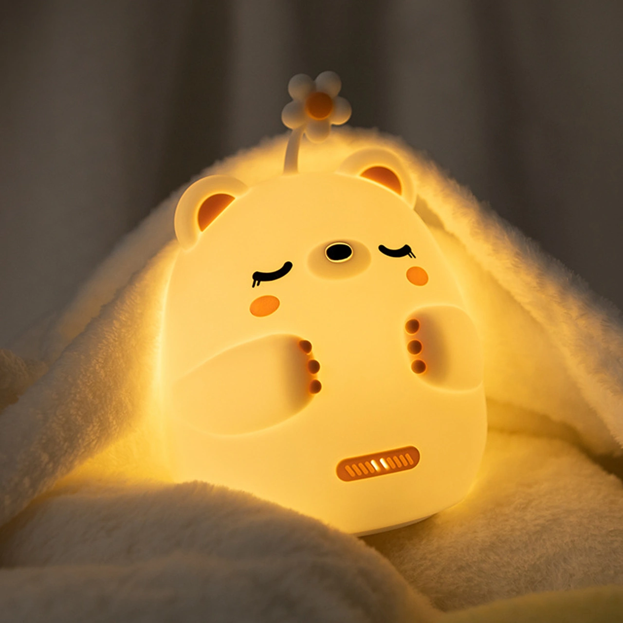 Folinda Kumandalı Yumuşak Silikon Ayak Lambası - 1200mah Pil, 30 Dakika Zamanlayıcı, Işık Seviyesi Ayarı, Güneş/soyu Işık, Göz Koruyucu Yumuşak Işık, Ev Dekorasyonu Beyaz