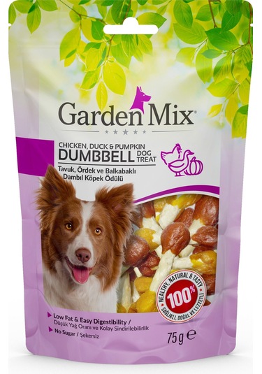 Garden Mix Tavuk Ördek Ve Balkabaklı Dambıl Köpek Ödülü 75 Gr