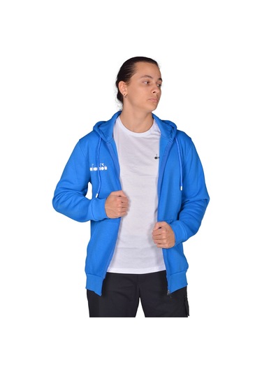 Diadora İmola - Erkek Saks Pamuklu Tam Fermuarlı Sweatshirt