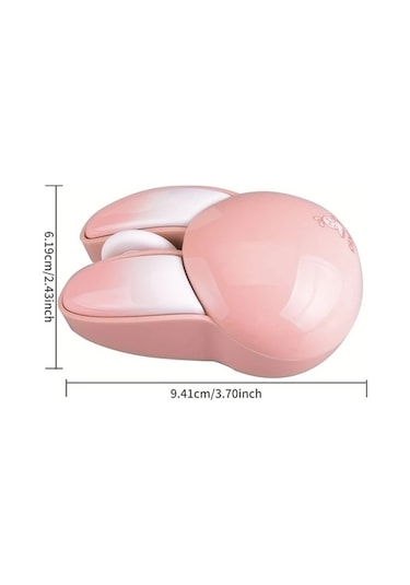 Besthome1 Kablosuz Sessiz Pippi Tavşan Fare Füme Rengi Diğer