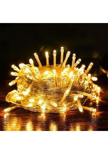 10 Metre 100 Ledli 8 Fonksiyonlu Dekoratif Lambader Sarı Lamba - P93yt2569syu Sarı