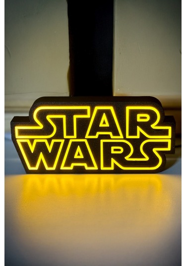 Gri Renkli Star Wars Temalı Dekoratif Led Aydınlatma Çok Renkli