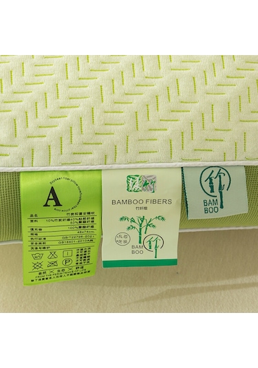 Geeroyoo Ev Ve Öğrenci Kullanıma Uygun Bambu Kömürlü Fiber Spa Yıkama Eliyorlu Yorgan İç Çekirdekli Konforlu Nefes Alabilir Yastık Yeşil Çay Rengi, 48x74 Cm, 900 Gr Diğer