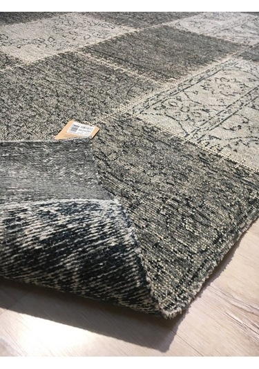 Türkmen Halı Vintage Mood 3205A Gri 80X150Cm Patchwork Kilim