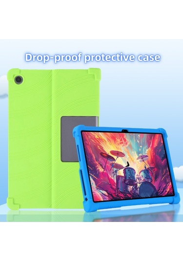 Lenovo Xiaoxin Pad Studio 11,5 İnç/tab Plus Silikon Kılıf Ve Destek Standı Sağlam Koruyucu Kapak - Gül Tablet Kılıfı